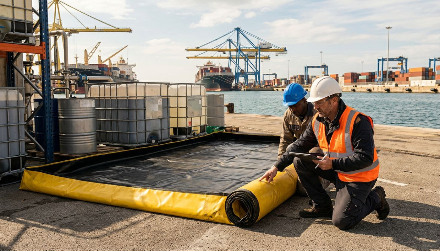 Audit au port de Marseille : comment le bac de rétention souple redéfinit la sécurité
