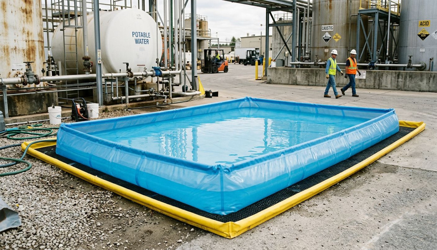 Avantages environnementaux et applications industrielles du bac de rétention souple