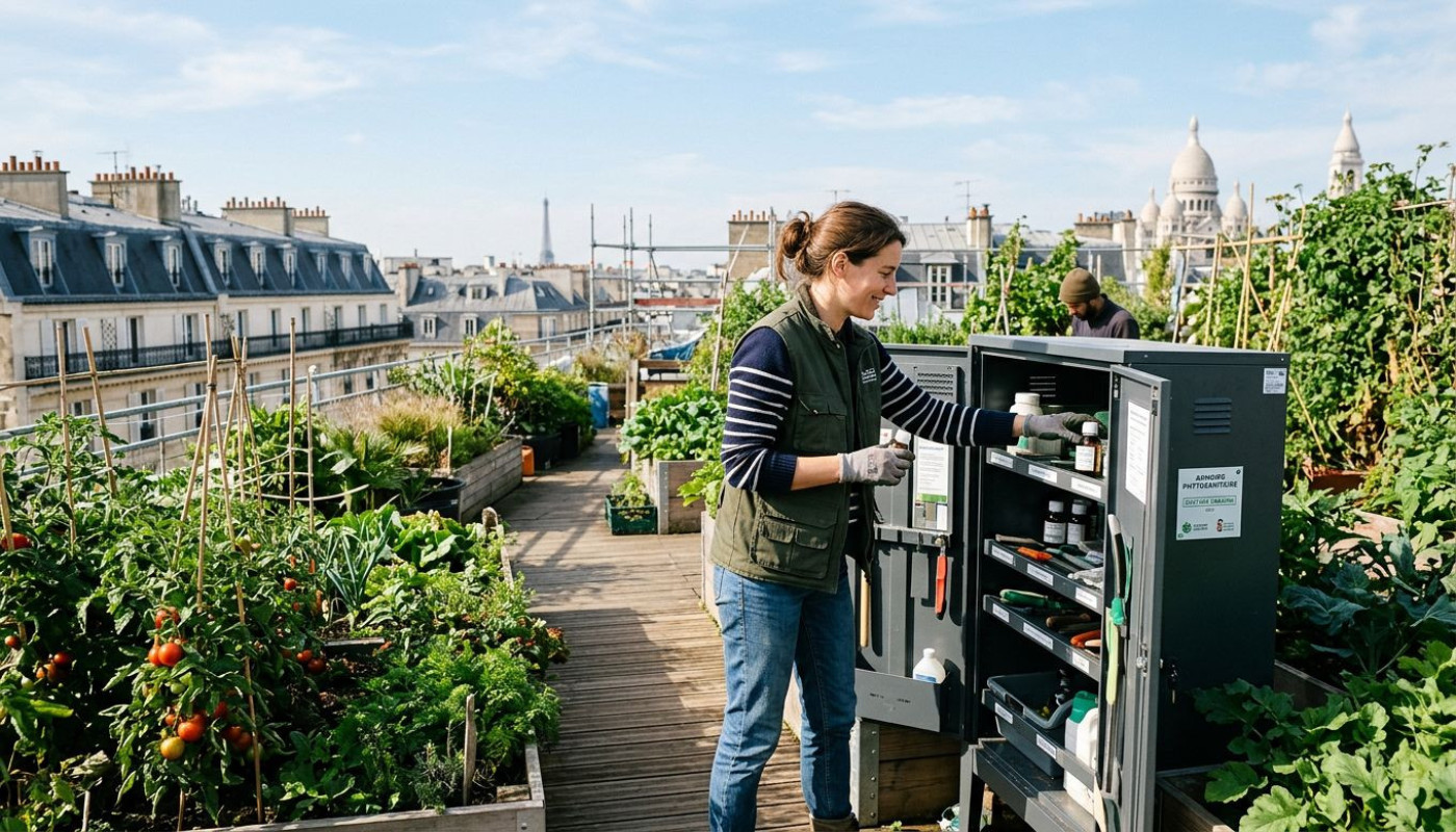 Les armoires phytosanitaires changent-elles la donne pour les agriculteurs urbains de Paris ?