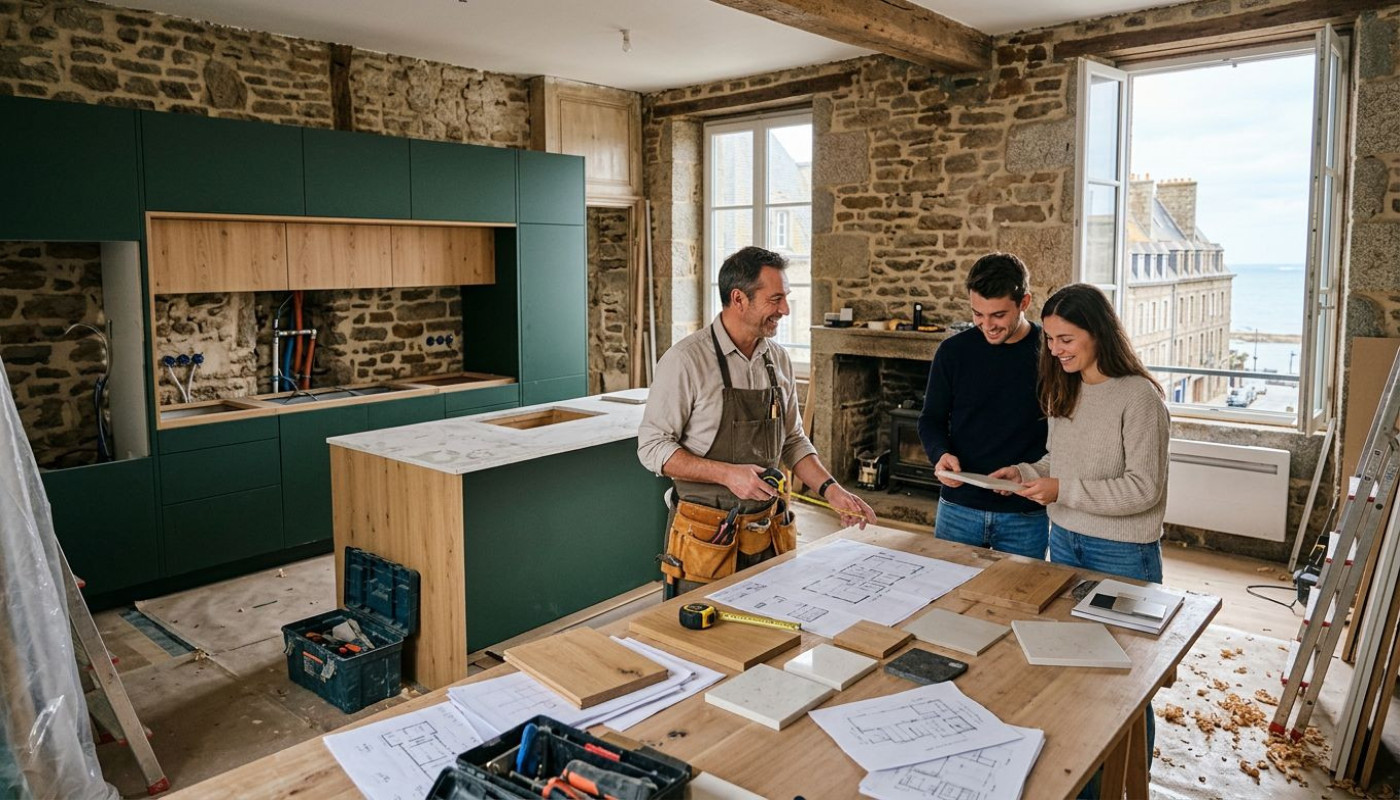 Transformation d’un appartement ancien : récit d’un cuisiniste saint malo